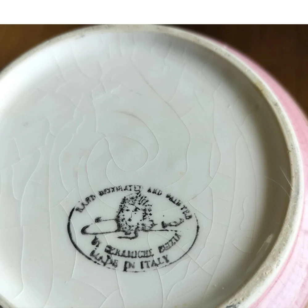 Ceramiche Egizia Italy Bowl Hand-Painted Multicolor Banded Design Swirl 8